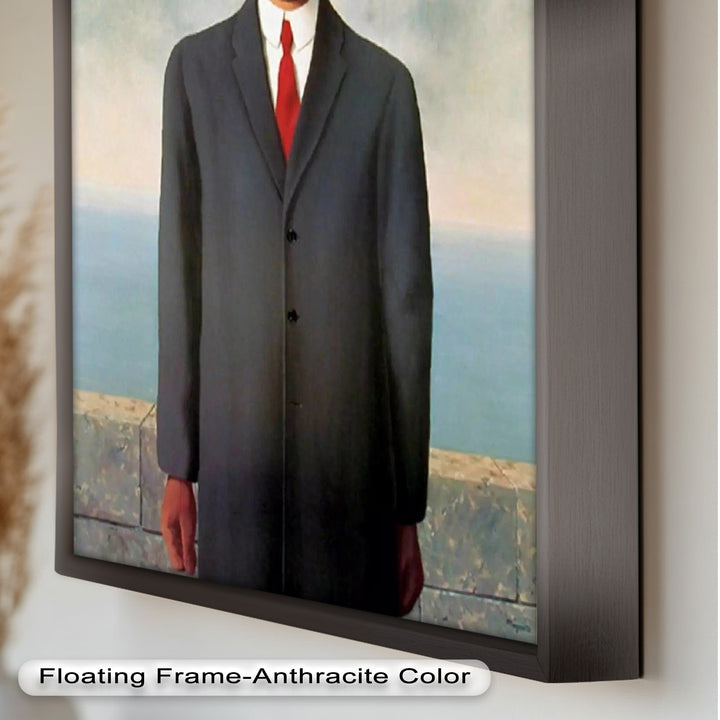 The Hidden Face – Surrealist Gentleman with Green Apple Oil Painting