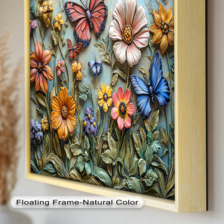 Vibrant Butterfly Flower – Textured Floral Oil Painting