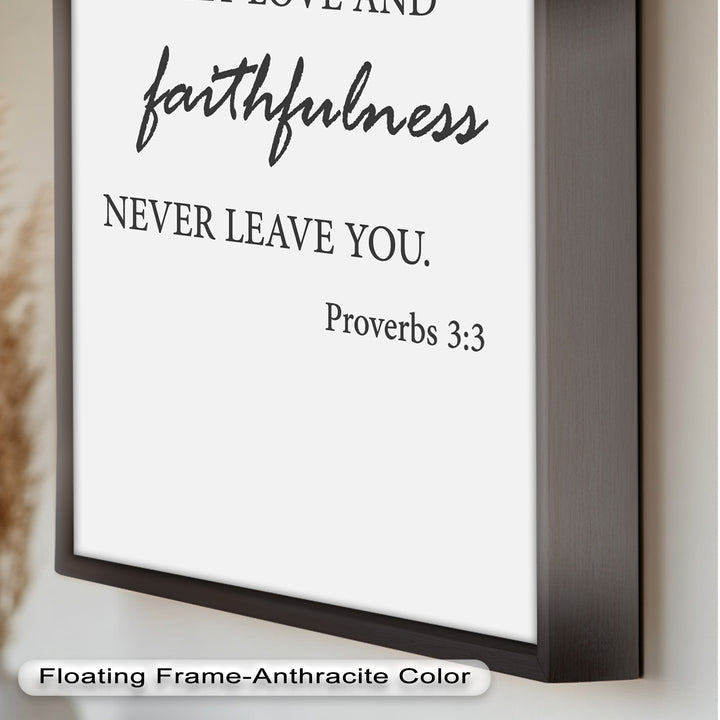 Let Love and Faithfulness – Bible Verse Oil Painting