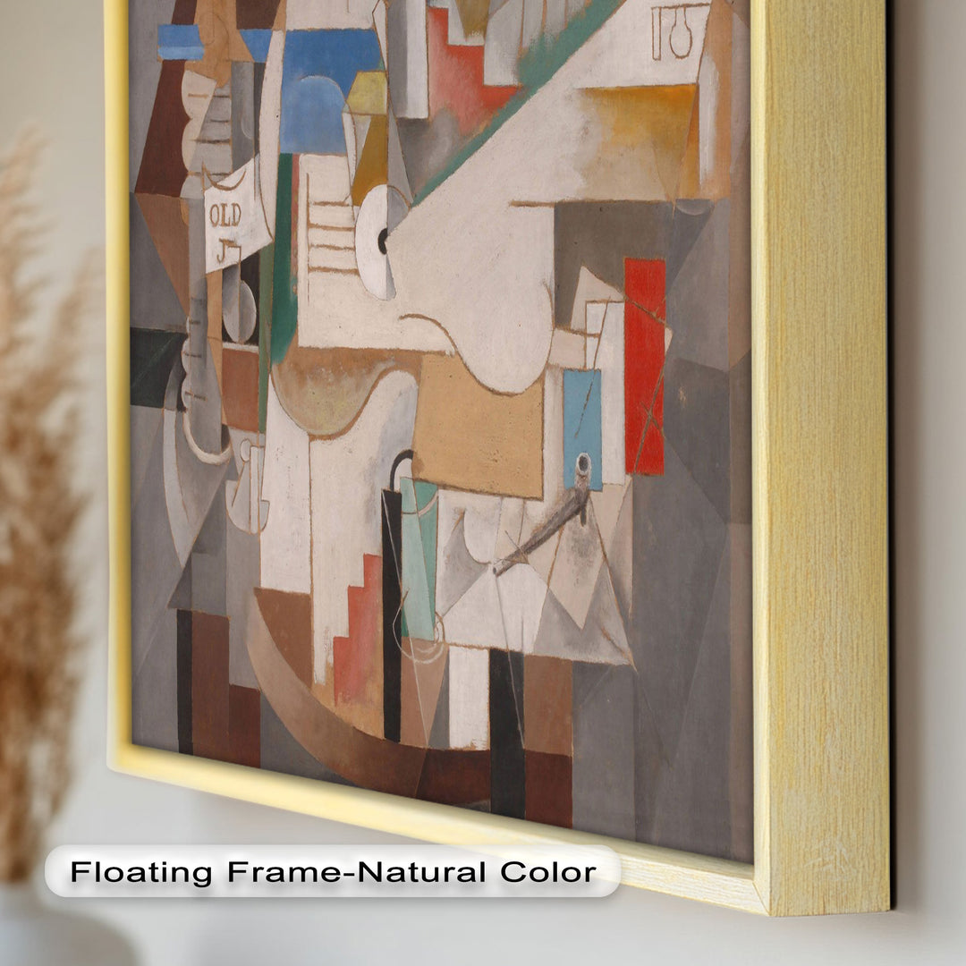 Geometric Forms and Layered Structure – Cubist Oil Painting