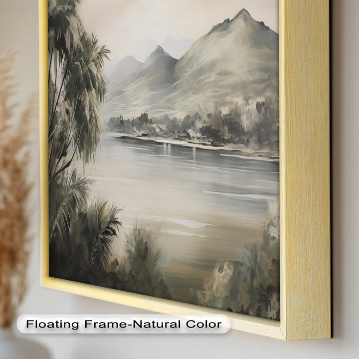 Tropische Flusslandschaft Wandkunst – Naturölgemälde