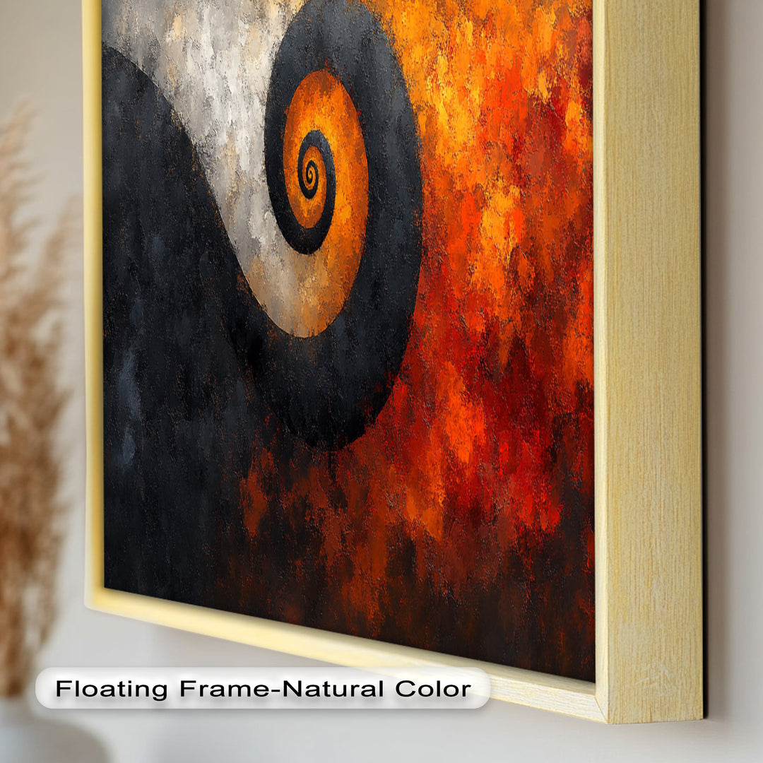 Autumn Swirl – Abstract Spiral Oil Painting