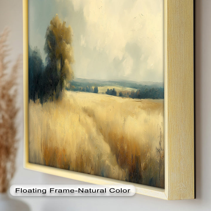 Golden Field Wandkunst – Landschaftsölgemälde