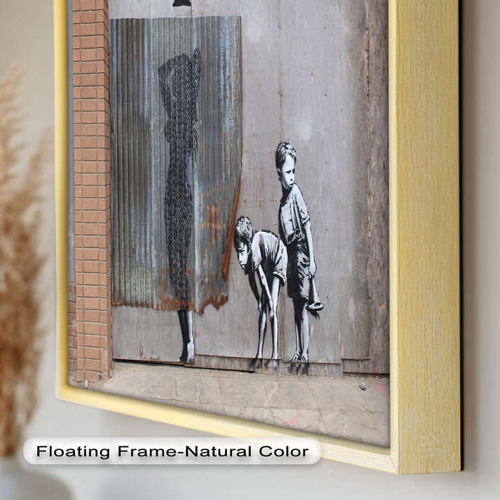 Boys Looking Girl – Banksy Oil Painting