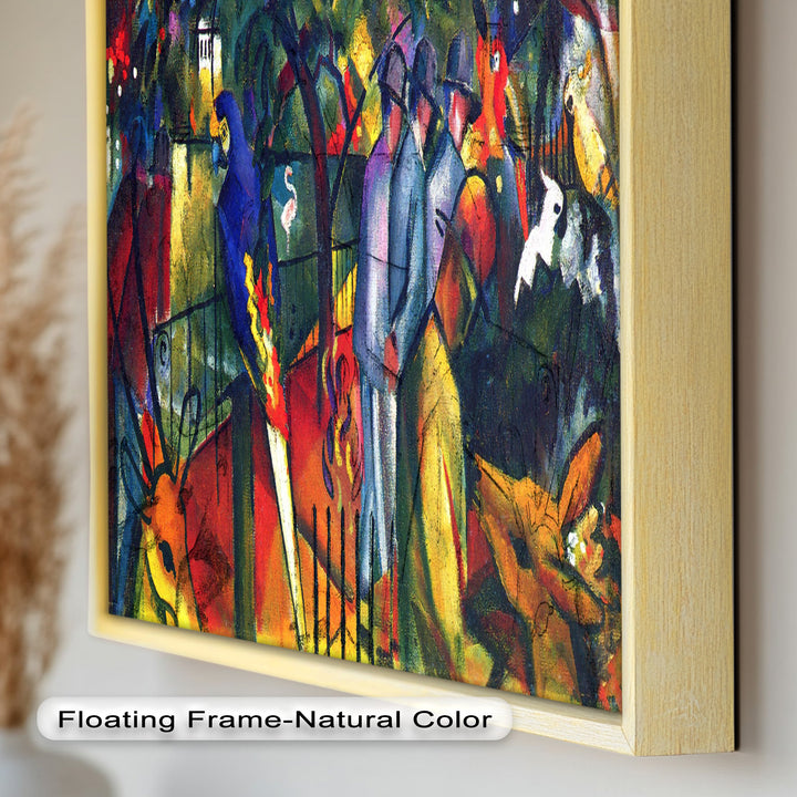 Tropical Garden with Parrots and Men – Modern Oil Painting