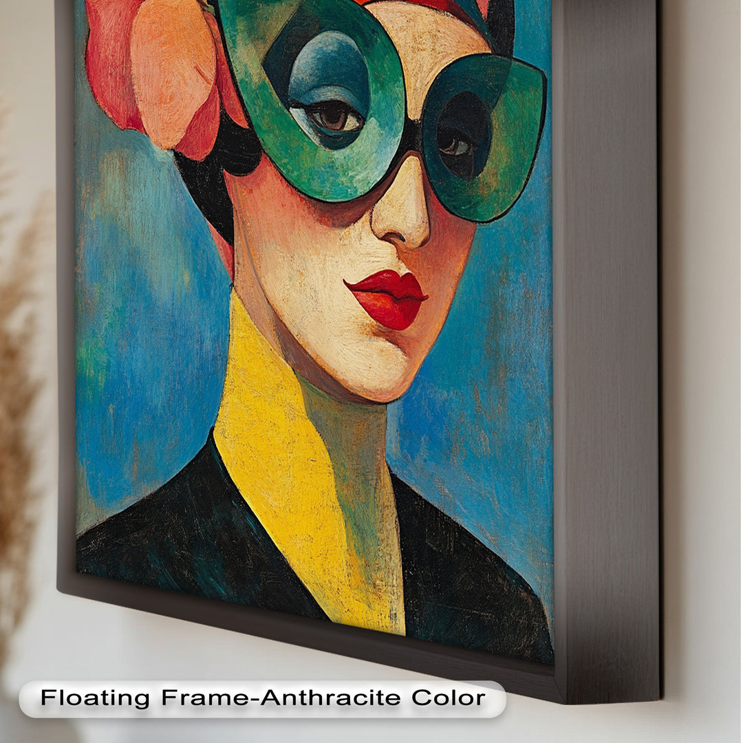 Retro Elegance Oil Painting – Fauvism Woman