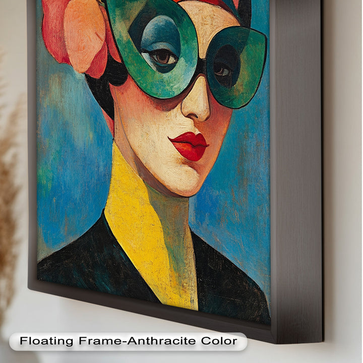Retro Elegance Oil Painting – Fauvism Woman