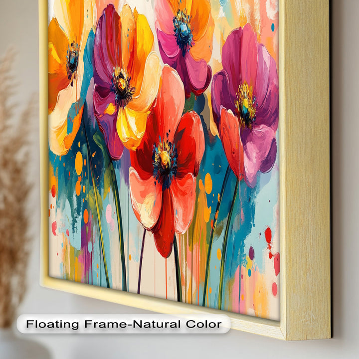 Colored Flowers – Vibrant Floral Oil Painting
