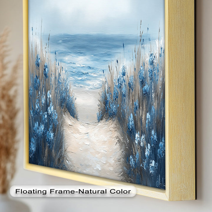 Coastal Beach Path Wall Art – Landscape Oil Painting