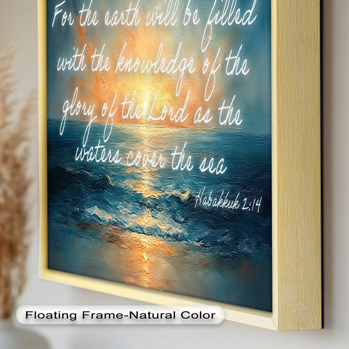 Habakkuk 2:14 – The Glory of the Lord Bible Verse Oil Painting