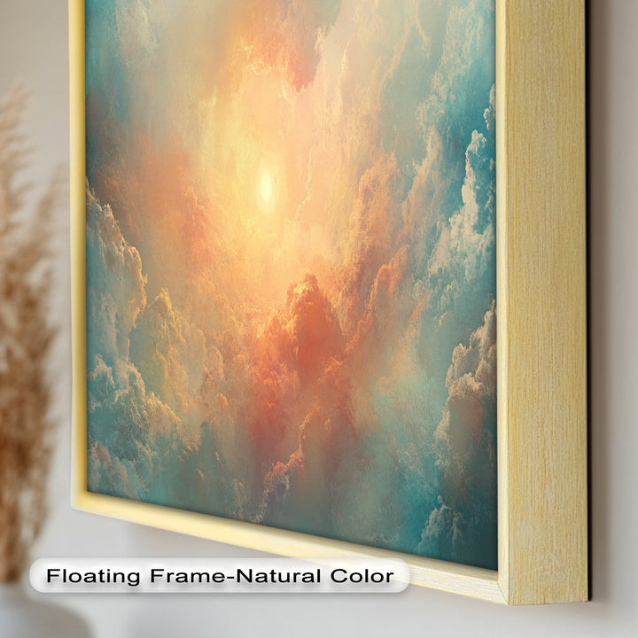 Abstract Sky and Sunlight – Framed Oil Painting