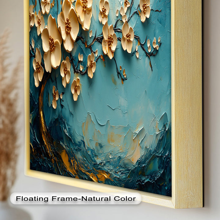 Golden Flowers – Botanical Oil Painting