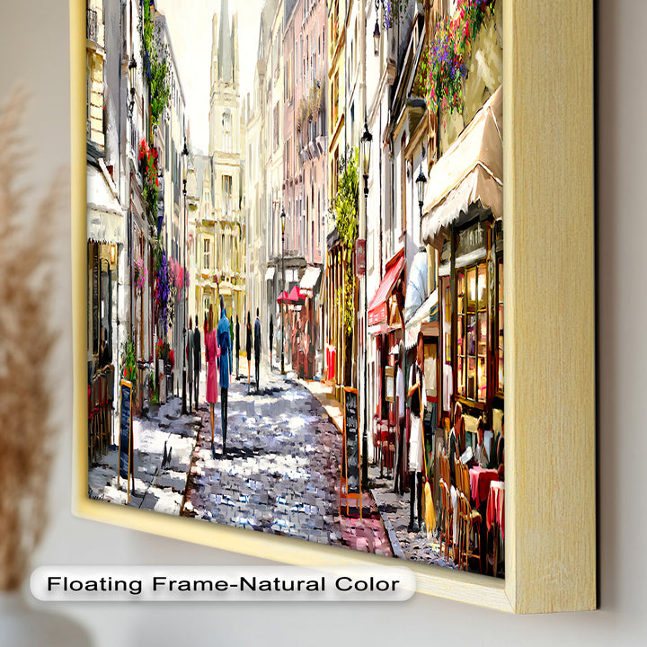 Sunlit Street von The Macneil Studio – Elegantes europäisches Ölgemälde