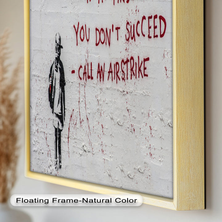 Call an Airstrike – Provocative Banksy Oil Painting