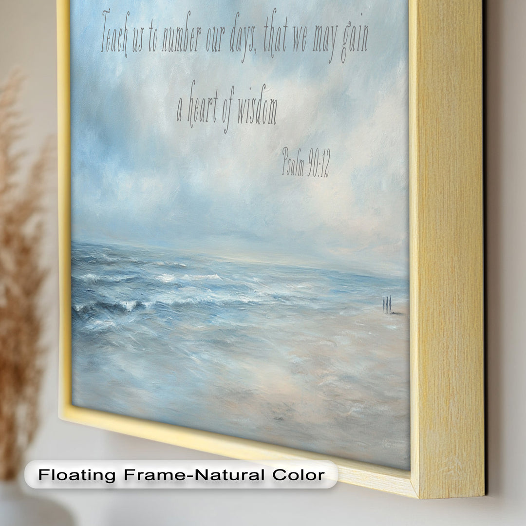 Psalm 90:12 – Heart of Wisdom Bible Verse Oil Painting