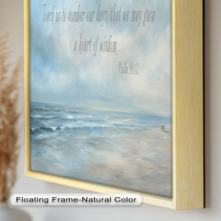Psalm 90:12 – Heart of Wisdom Bible Verse Oil Painting