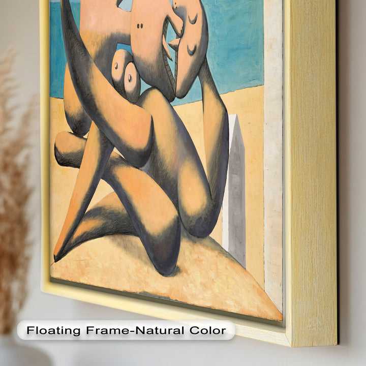Lovers by the Sea – Abstract Embrace Picasso Oil Painting