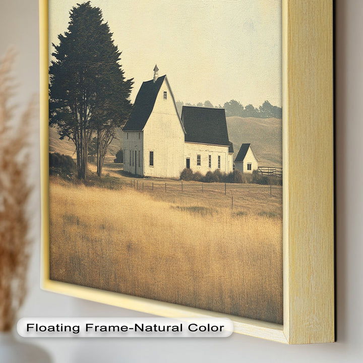 Golden Prairie Barn – Ölgemälde einer Bauernhauslandschaft