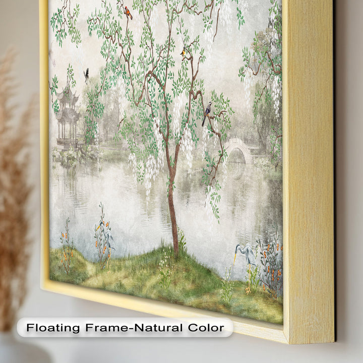 Chinoiserie-Baum – Elegantes orientalisches Ölgemälde