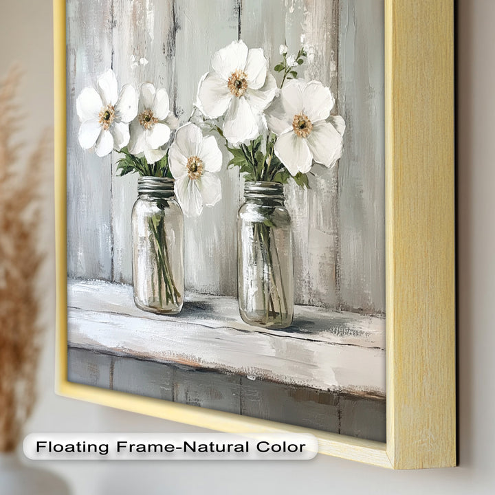 White Flower Jar Still Life – Floral Oil Paintings