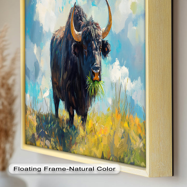 Highland Bull – Abstract Oil Painting