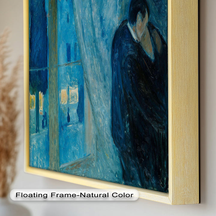 The Kiss by Munch – Romantic Blue Interior Oil Painting