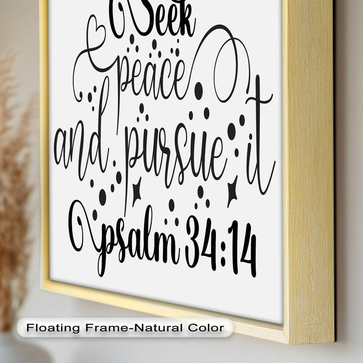 Seek Peace and Pursue It – Psalm 34:14 Bible Oil Paintings
