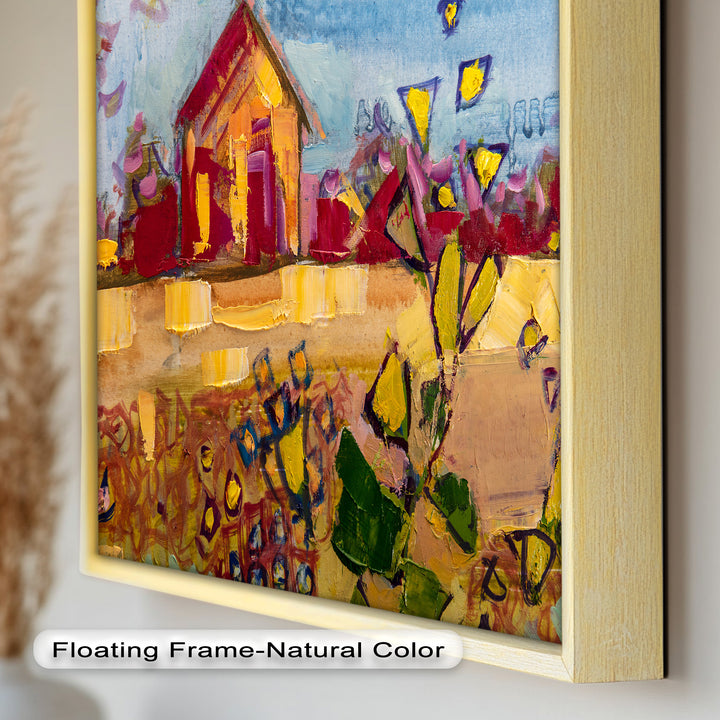 Sunlit Homestead – Expressive Impressionist Oil Painting
