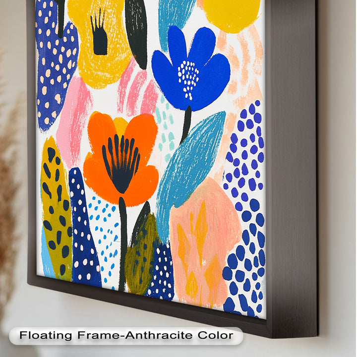 Bold Blooms in Boho Garden – Fauvist Floral Oil Painting