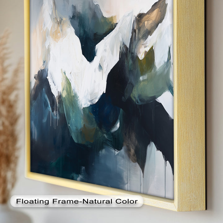 Eclipsed Range – Bold Mountain Shadows Abstract Oil Painting