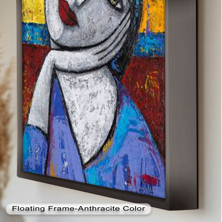 Quiet Reflection – Textured Modern Portrait Picasso Oil Painting