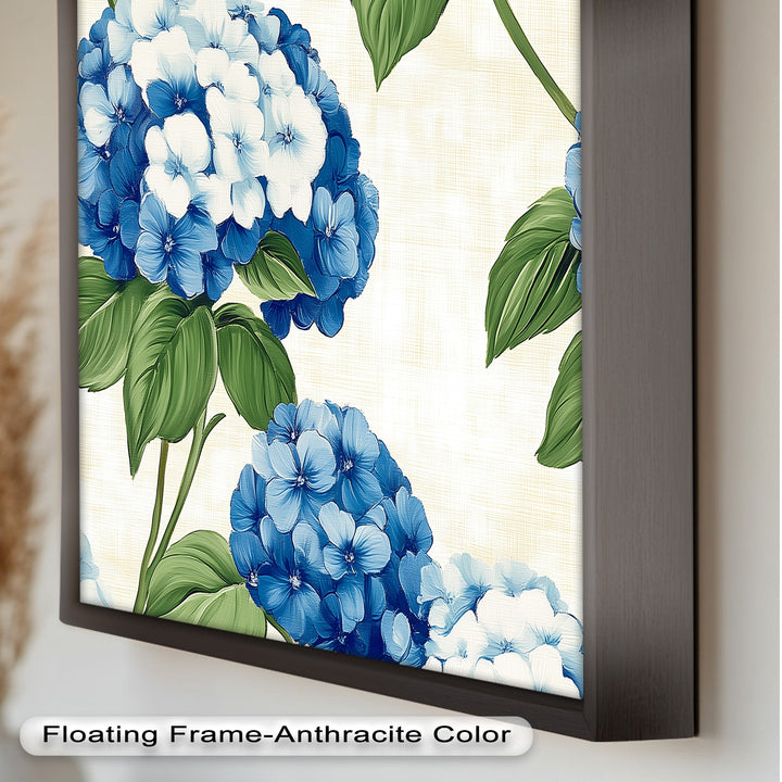 Blue and White Blooming - Flower Oil Painting