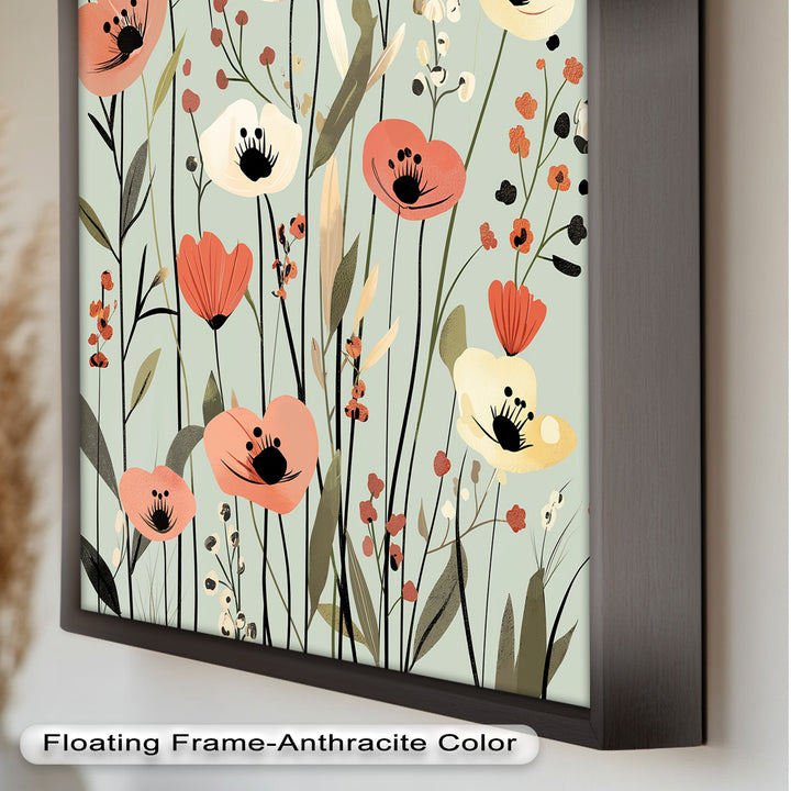 Wild Meadow Whispers – Boho Blumen Ölgemälde