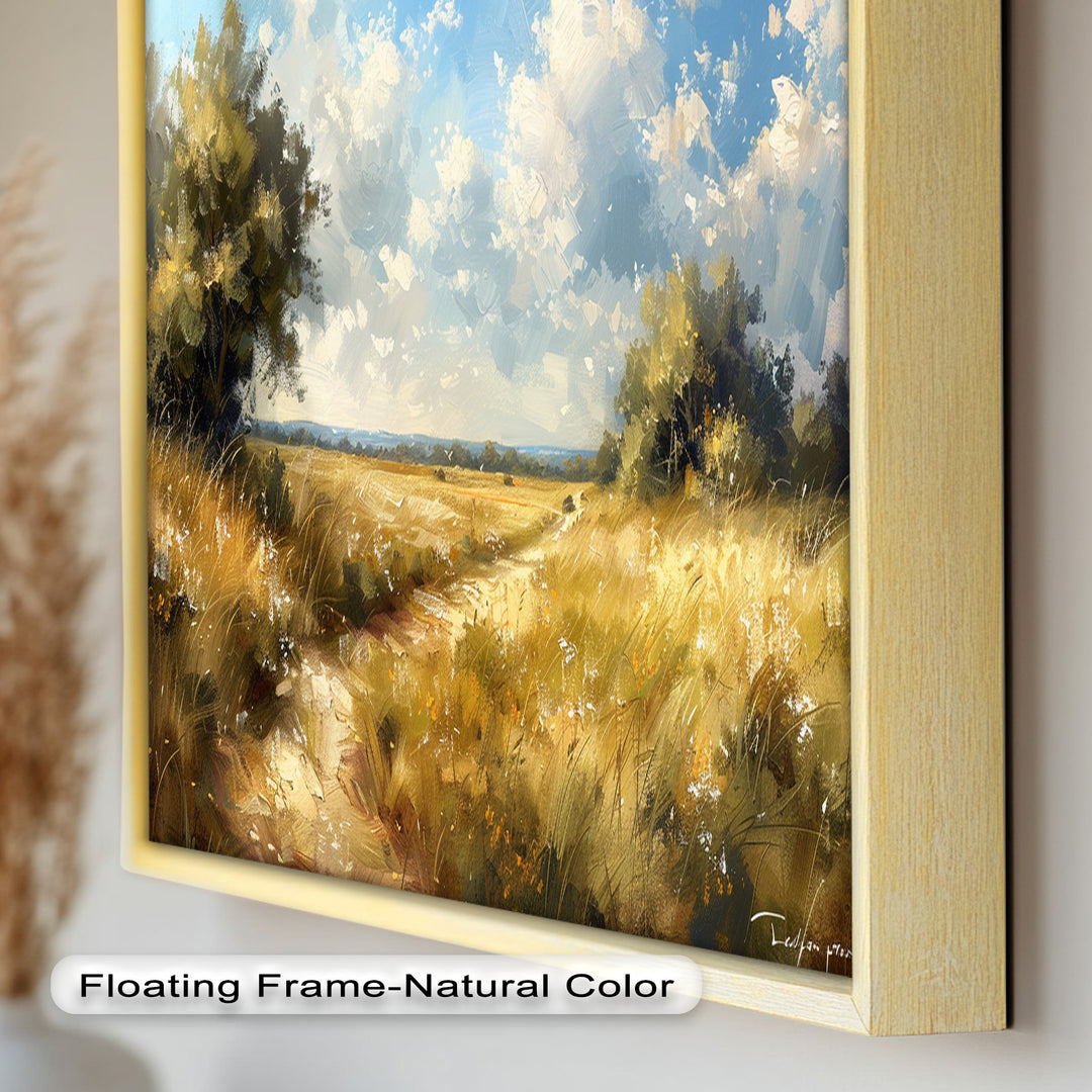 Nostalgic Landscape Framed Art – Nature Oil Painting