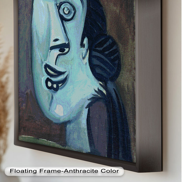 Twilight Reflections – Blue Cubist Woman Picasso Oil Painting