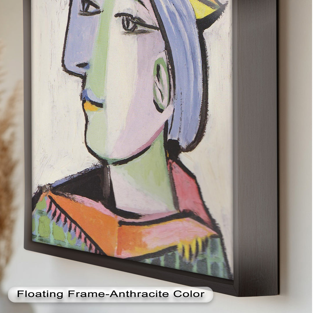 Tranquil Gaze – Picasso-Inspired Side Profile Oil Painting