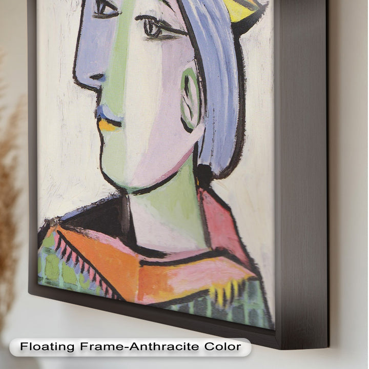 Tranquil Gaze – Picasso-Inspired Side Profile Oil Painting