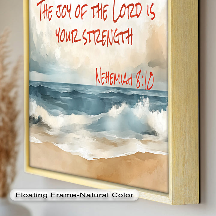 Nehemiah 8:10 – Joy of the Lord Bible Verse Oil Painting