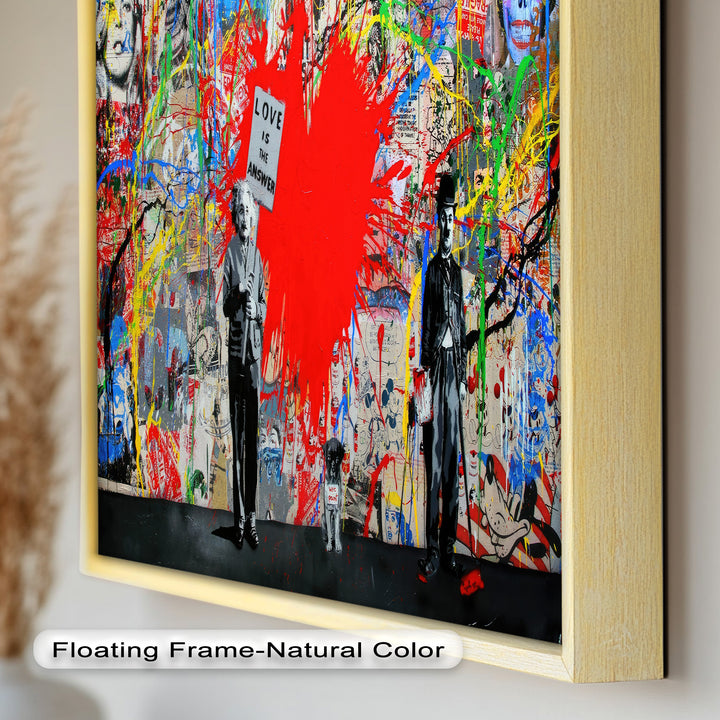 Love Is the Answer – Color Explosion Banksy Oil Painting