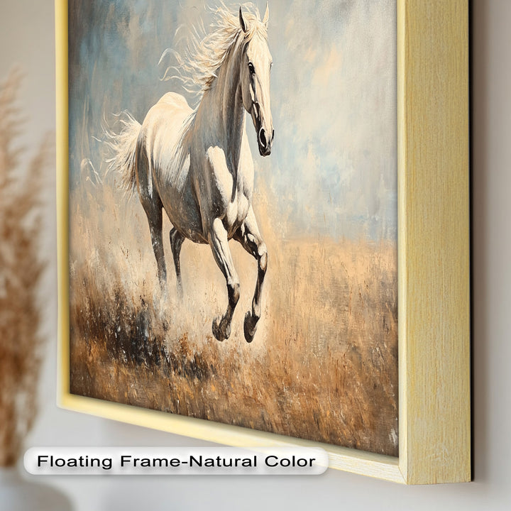 White Stallion Art – Horse Oil Painting