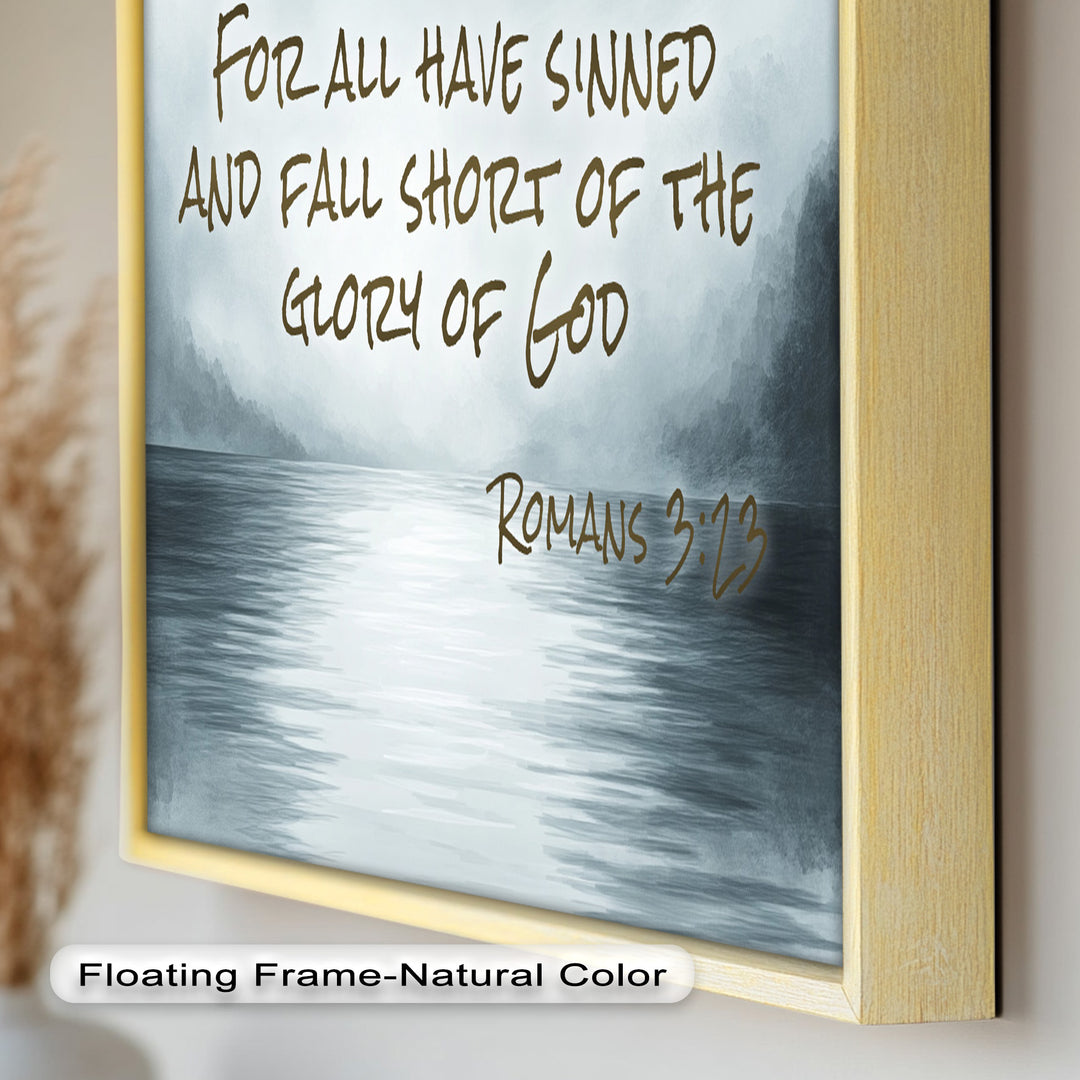 Romans 3:23 – Grace and Redemption Bible Verse Oil Painting