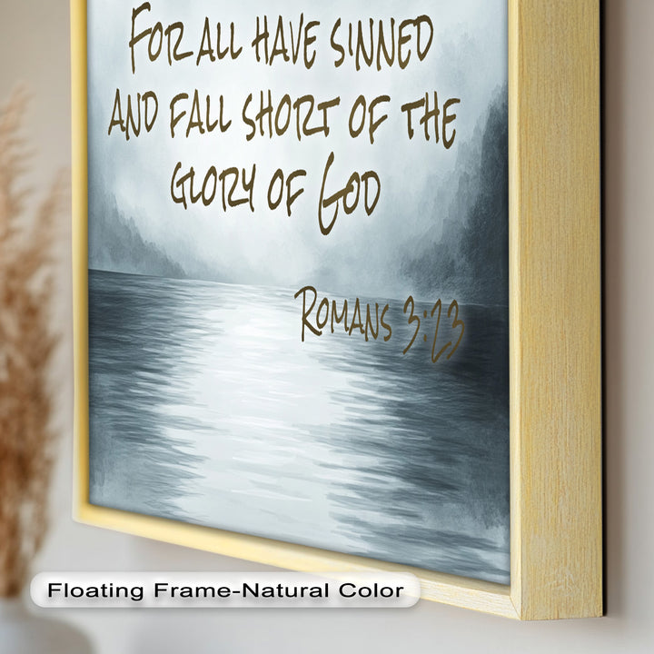Romans 3:23 – Grace and Redemption Bible Verse Oil Painting