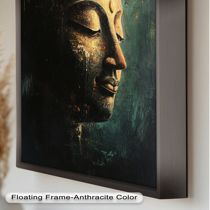 Buddha Face Wall Art – Religious Oil Painting