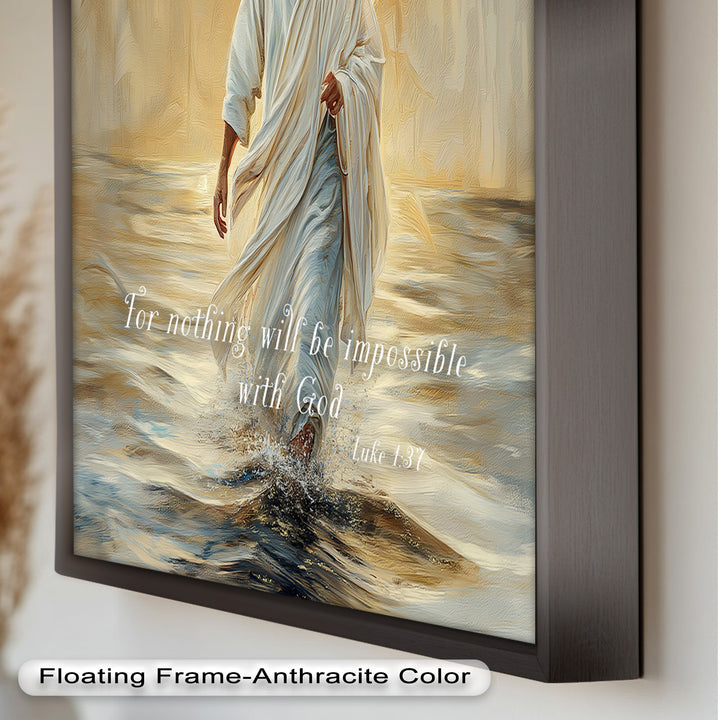 Luke 1:37 – Nothing Is Impossible Bible Verse Oil Painting