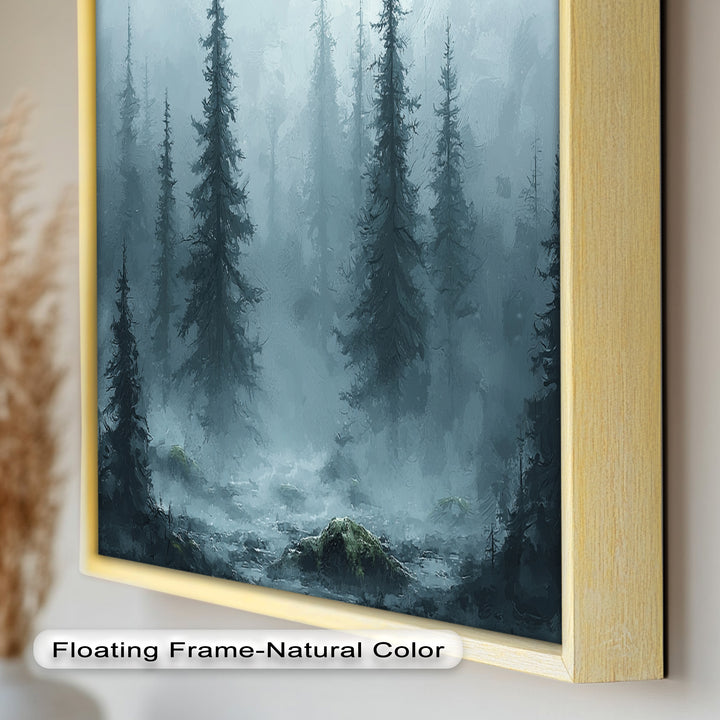 Misty Forest – Tranquil Nature Oil Painting