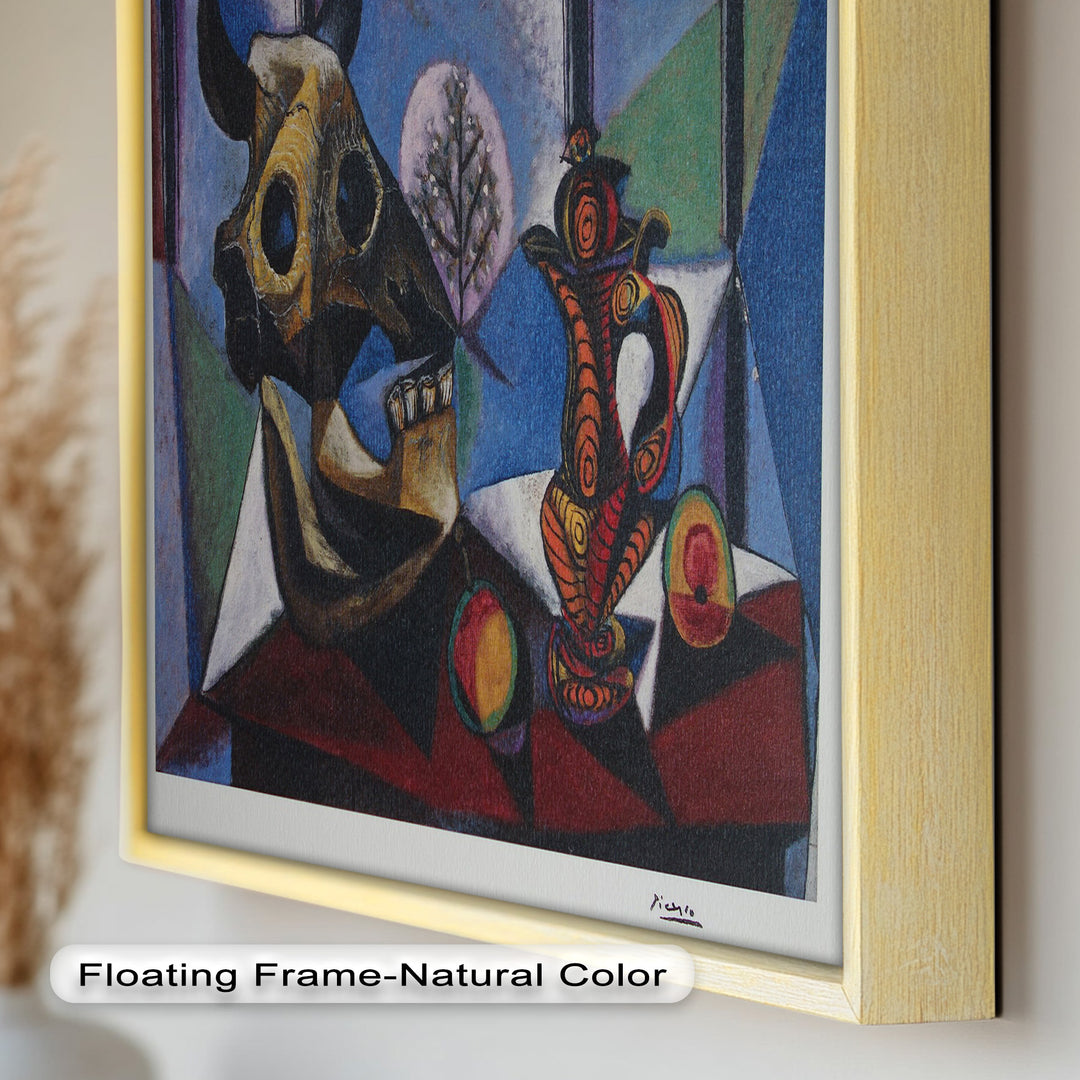 Still Life with Bull Skull – Symbolist Cubist Picasso Oil Painting
