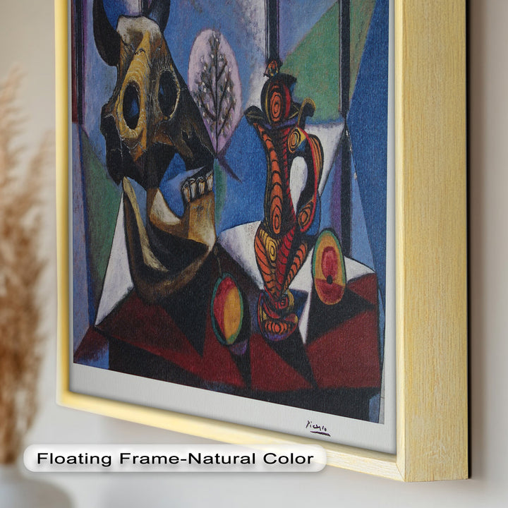 Still Life with Bull Skull – Symbolist Cubist Picasso Oil Painting