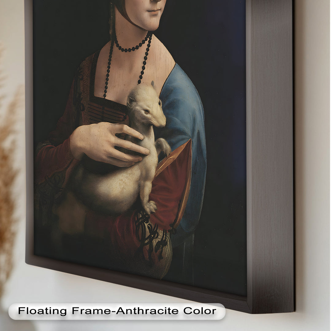 Dame mit Hermelin – Renaissance Portrait Historisches Ölgemälde