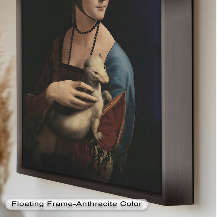 Dame mit Hermelin – Renaissance Portrait Historisches Ölgemälde