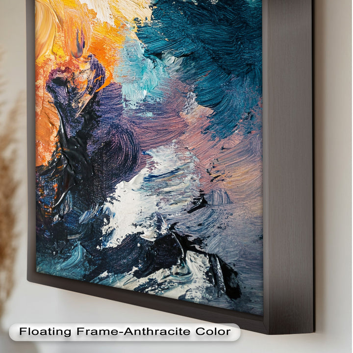 Tempest Awakening – Abstraktes Ölgemälde mit kräftiger Textur